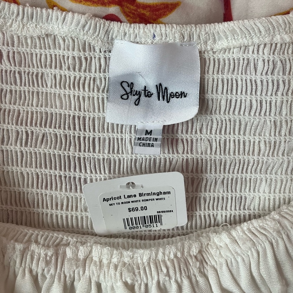 White Strapless Romper Dress - Picture 4 of 5